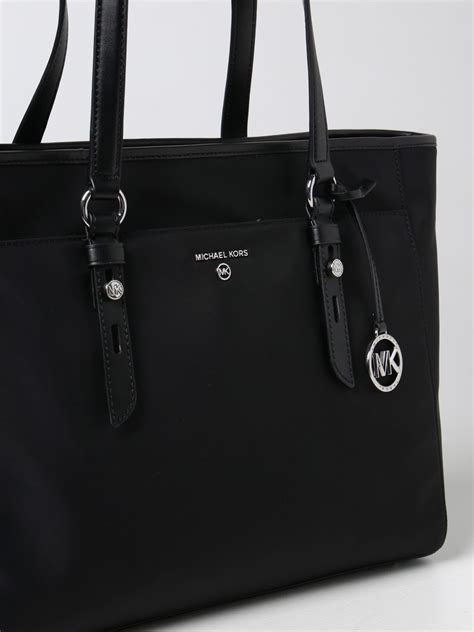 michael kors tote bag black|michael kors black canvas tote.